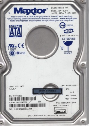 Maxtor 6V160E0 Hard Disk Drive