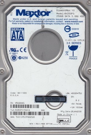 Maxtor 6V250F0 Hard Disk Drive