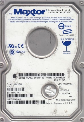 Maxtor 6Y250M0 Hard Disk Drive