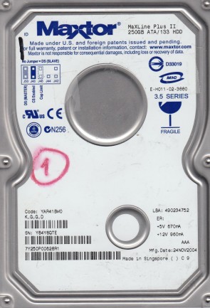 Maxtor 7Y250P0 Hard Disk Drive