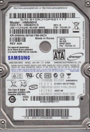 Samsung HM060HI Hard Disk Drive