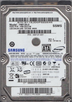 Samsung HM120JI Hard Disk Drive