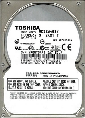 Toshiba MK3264GSY Hard Disk Drive