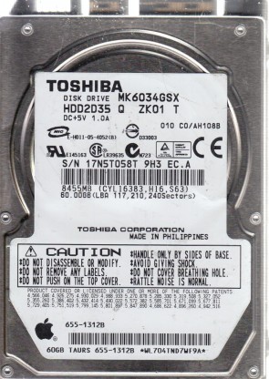 Toshiba MK6034GSX Hard Disk Drive