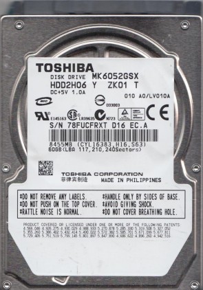 Toshiba MK6052GSX Hard Disk Drive