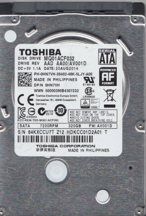 Toshiba MQ01ACF032 Hard Disk Drive