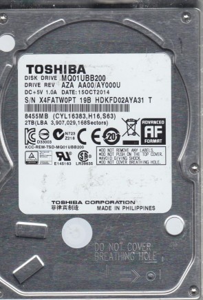 Toshiba MQ01UBB200 Hard Disk Drive