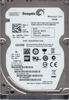 Seagate ST250LT003 Hard Disk Drive