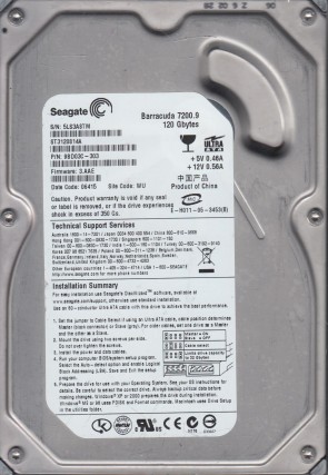 Seagate ST3120814A Hard Disk Drive