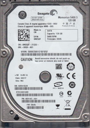 Seagate ST9120310AS Hard Disk Drive