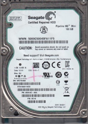 Seagate ST91603110CS Hard Disk Drive