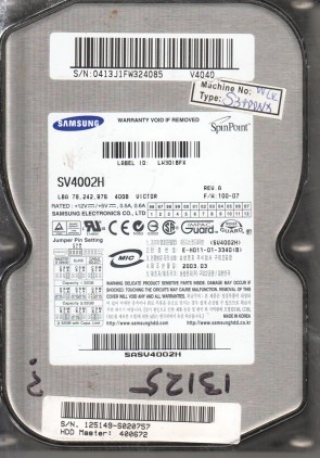 Samsung SV4002H Hard Disk Drive