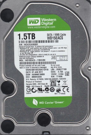 Western Digital WD15EACS Hard Disk Drive