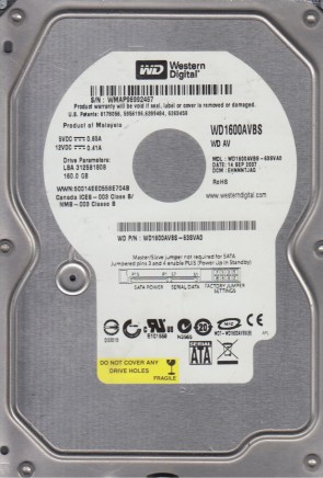 Western Digital WD1600AVBS Hard Disk Drive