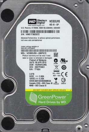 Western Digital WD30EURS Hard Disk Drive