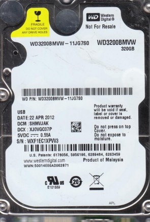 Western Digital WD3200BMVW Hard Disk Drive