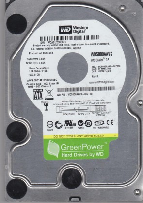 Western Digital WD5000AAVS Hard Disk Drive