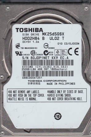 toshiba 500gb hard drive problems