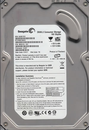 Seagate HDD ST3160212ACE