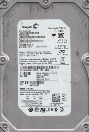 Seagate HDD ST3750640A