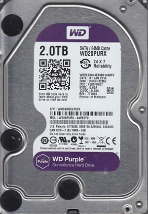 Western Digital HDD WD20PURX-64P6ZY0