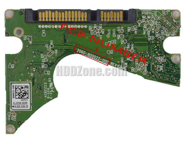 Western Digital HDD PCB 2060-800022-000