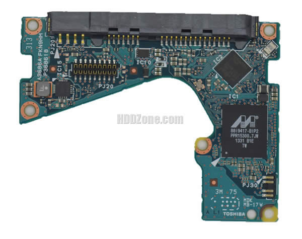 Steps to repair Toshiba HDD PCB G3686A